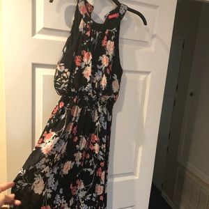 Floral black dress